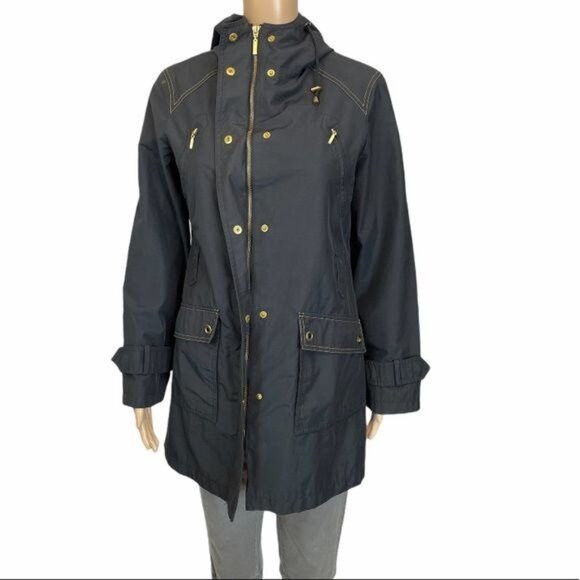 Gallery Jackets & Blazers - Gallery Small Hooded Rain Parka